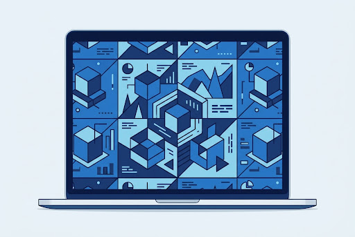 Data analytics dashboard showing growth metrics and cloud performance